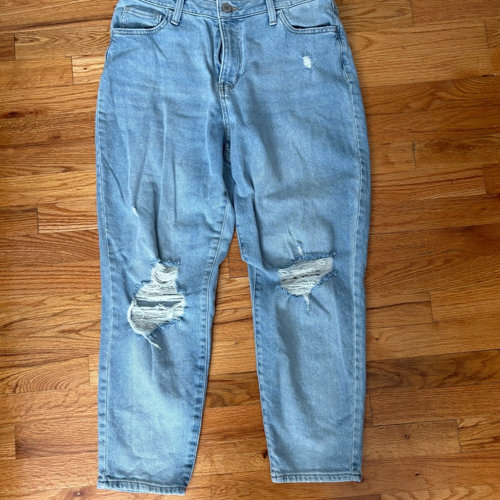 SO Women's High Rise Mom Jeans